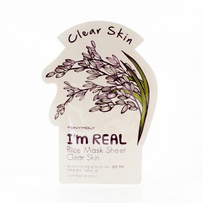 Маска для лица тканевая с рисом I’m Real Rice Mask Sheet, Товар 97268